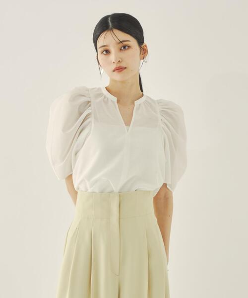 ＜EMMELREFINES＞EMカールマイヤーパフスリーブブラウス