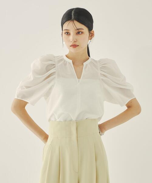 ＜EMMELREFINES＞EMカールマイヤーパフスリーブブラウス