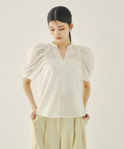 ＜EMMELREFINES＞EMカールマイヤーパフスリーブブラウス