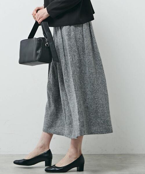 MELROSE claire（メルローズ クレール）の「【ツィードタックスリットスカート】（スカート・レディース・ブラック/オフホワイト/ネイビー・FREE）」の15枚目の写真
