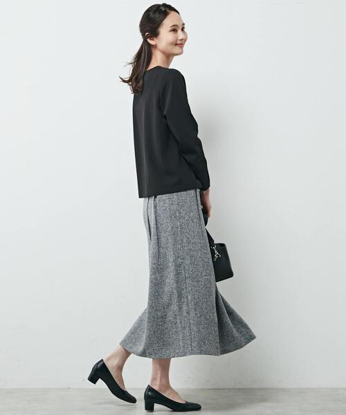 MELROSE claire（メルローズ クレール）の「【ツィードタックスリットスカート】（スカート・レディース・ブラック/オフホワイト/ネイビー・FREE）」の16枚目の写真