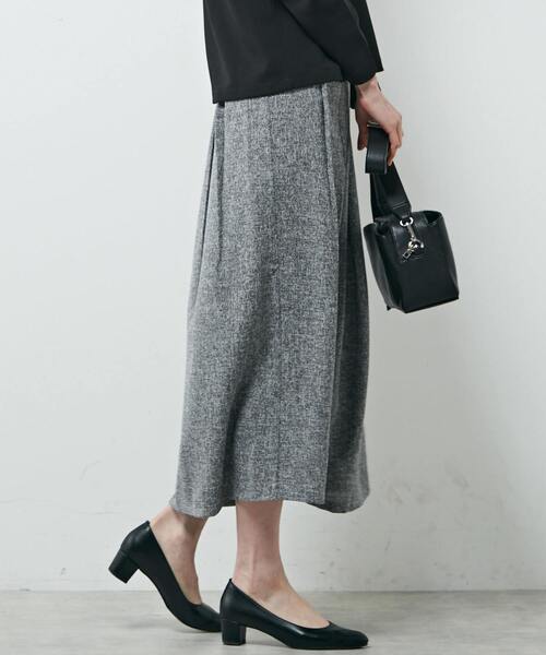 MELROSE claire（メルローズ クレール）の「【ツィードタックスリットスカート】（スカート・レディース・ブラック/オフホワイト/ネイビー・FREE）」の19枚目の写真