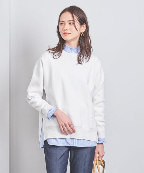 UNITED ARROWS - UNITED ARROWS(ユナイテッドアローズ) 長袖セーター レディース - 白×黒 ボーダー UNITED ARROWS（ユナイテッドアローズ）の「レディ ロング
