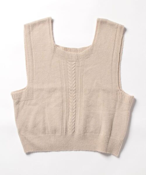 STYLEBLOCK（スタイルブロック）の「ニットベスト（ベスト・レディース・ベージュ/ブラウン系その他/ベージュ系その他/グリーン系その他/グリーン・FREE）」の3枚目の写真