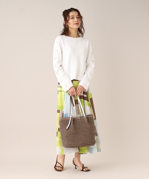 UNTITLED（アンタイトル）の「◆ペーパーメッシュトートバッグ（トートバッグ・レディース・ブラウン系/ライトグレー/ベージュ系その他2/ベージュ系その他7・99）」の22枚目の写真