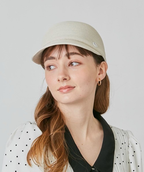 Chapeau d' O（シャポードオー）の「Chapeau d' O  Silk Braid Cap N / シャポードオー（キャップ・レディース・ホワイト/ブラック/ライトベージュ・M/57.5cm）」の11枚目の写真