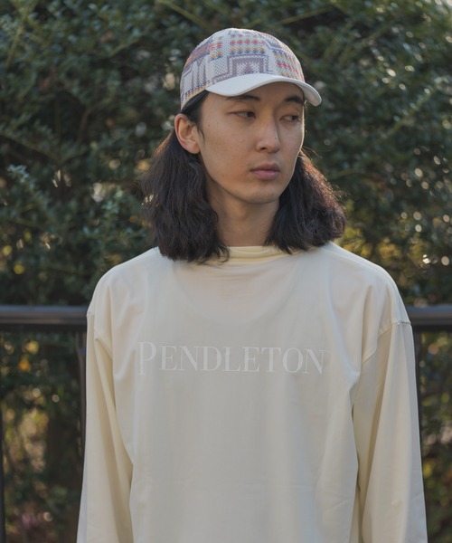 PENDLETON(ペンドルトン)の「【 PENDLETON / ペンドルトン 】 メッシュプリント リバーシブル キャップ MESH PT R/V CAP(キャップ・レディース・ベージュ/オフホワイト/ターコイズブルー・FREE)」の4枚目の写真