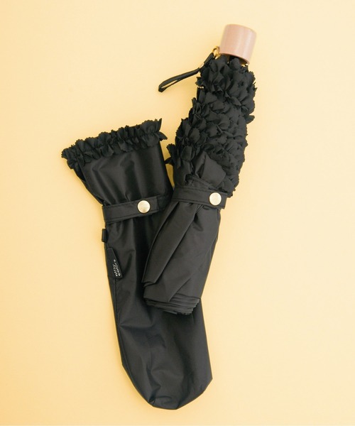 【KATHARINEROSS】niftycolors最強の一級遮光晴雨兼用軽量160gヒートカットフリルPU折りたたみ日傘WEB限定