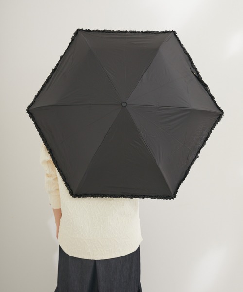 【KATHARINEROSS】niftycolors最強の一級遮光晴雨兼用軽量160gヒートカットフリルPU折りたたみ日傘WEB限定