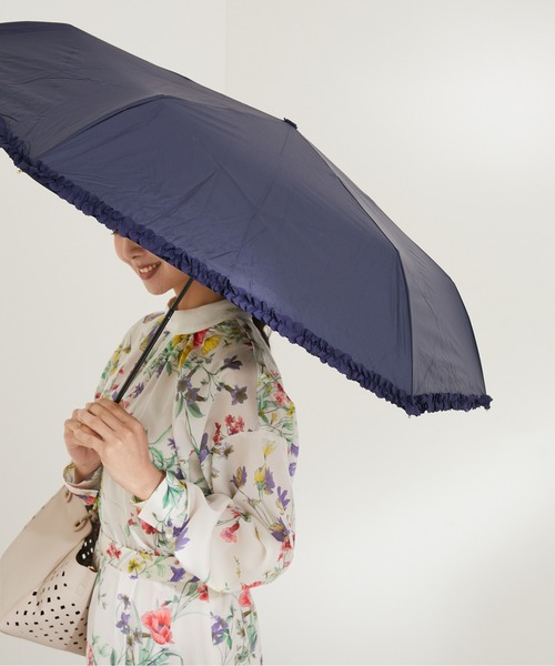 【KATHARINEROSS】niftycolors最強の一級遮光晴雨兼用軽量160gヒートカットフリルPU折りたたみ日傘WEB限定