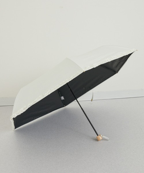 【KATHARINEROSS】niftycolors最強の一級遮光晴雨兼用軽量160gヒートカットフリルPU折りたたみ日傘WEB限定