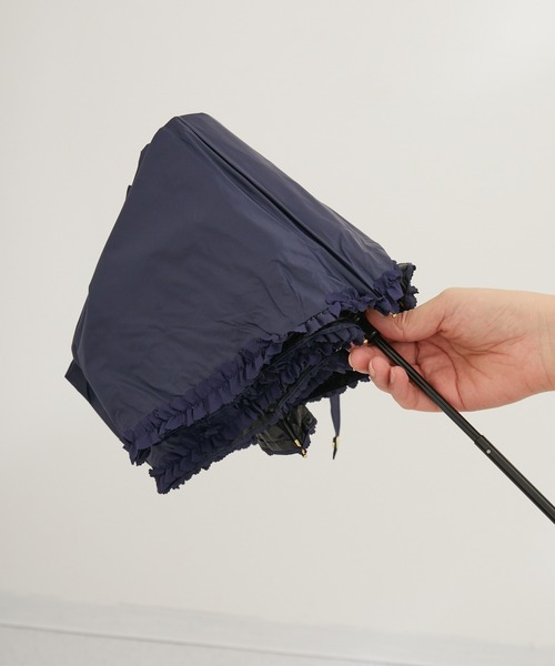 【KATHARINEROSS】niftycolors最強の一級遮光晴雨兼用軽量160gヒートカットフリルPU折りたたみ日傘WEB限定