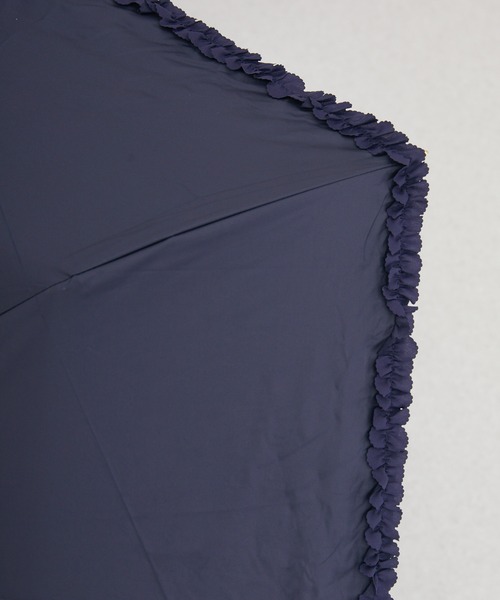 nifty colors(ニフティーカラーズ)の「【KATHARINE ROSS】nifty colors 完全遮光 晴雨兼用 軽量160gヒートカットフリルPU折りたたみ日傘 WEB限定(折りたたみ傘・レディース・ブラック/ネイビー/アイボリー/ベージュ・MEDIUM)」の22枚目の写真