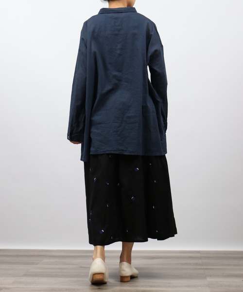 Emago(イマゴ)の「EMAGO 総柄刺繍スカート(スカート・レディース・レッド/アイボリー/ブラック・FREE)」の4枚目の写真