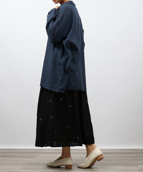 Emago(イマゴ)の「EMAGO 総柄刺繍スカート(スカート・レディース・レッド/アイボリー/ブラック・FREE)」の5枚目の写真
