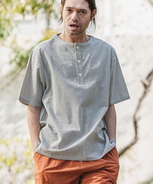 mhs1981- Sleeping Stripe Short Sleeve Shirts スリーピングシャツ
