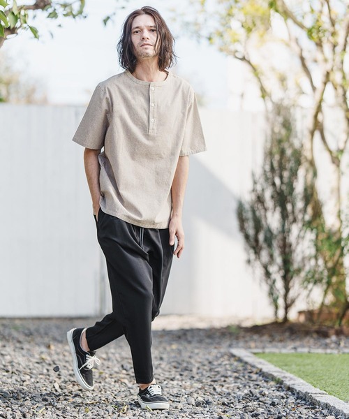 CAMBIO(カンビオ)の「mhs1981- Sleeping Stripe Short Sleeve Shirts スリーピングシャツ(シャツ/ブラウス・メンズ・ネイビー/ブラウン系その他・M/L)」の7枚目の写真