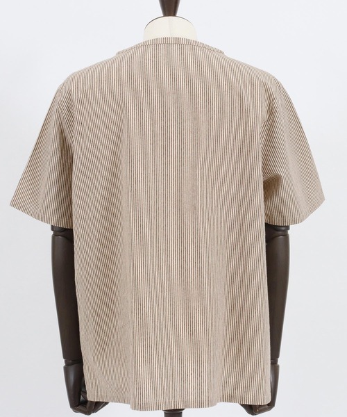 CAMBIO(カンビオ)の「mhs1981- Sleeping Stripe Short Sleeve Shirts スリーピングシャツ(シャツ/ブラウス・メンズ・ネイビー/ブラウン系その他・M/L)」の16枚目の写真