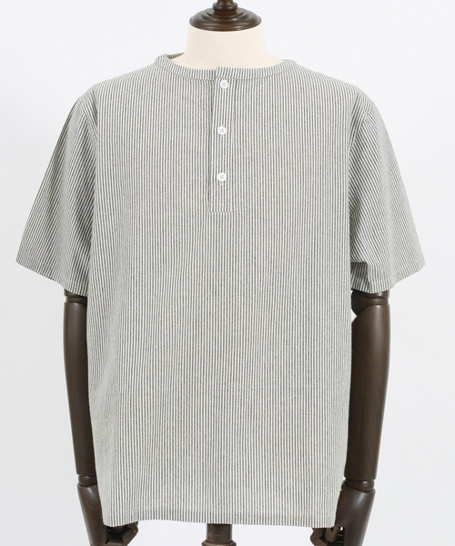 CAMBIO(カンビオ)の「mhs1981- Sleeping Stripe Short Sleeve Shirts スリーピングシャツ(シャツ/ブラウス・メンズ・ネイビー/ブラウン系その他・M/L)」の18枚目の写真
