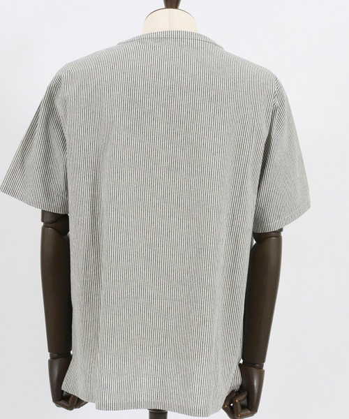 CAMBIO(カンビオ)の「mhs1981- Sleeping Stripe Short Sleeve Shirts スリーピングシャツ(シャツ/ブラウス・メンズ・ネイビー/ブラウン系その他・M/L)」の19枚目の写真