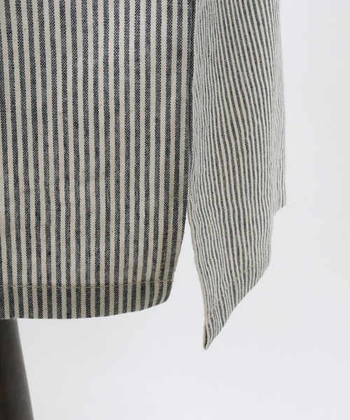 CAMBIO(カンビオ)の「mhs1981- Sleeping Stripe Short Sleeve Shirts スリーピングシャツ(シャツ/ブラウス・メンズ・ネイビー/ブラウン系その他・M/L)」の22枚目の写真