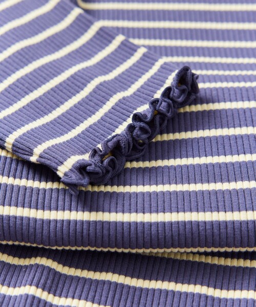 FREAK'S STORE（フリークスストア）の「【限定展開】メローボーダー半袖Tシャツ（Tシャツ/カットソー・レディース・ストライプ/ピンク/グリーン/パープル/ブラウン・ﾌﾘ-）」の13枚目の写真