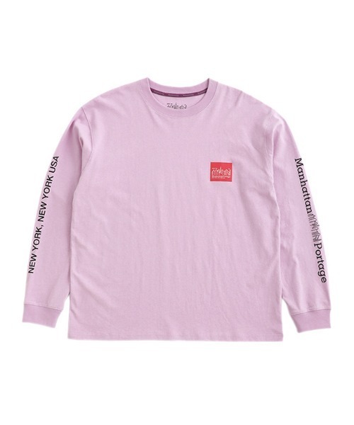 Manhattan Portage（マンハッタンポーテージ）の「Long Sleeve Print T-Shirt（Tシャツ/カットソー・メンズ・ホワイト/ラベンダー/チャコールグレー/ブルー・LARGE/MEDIUM）」の4枚目の写真