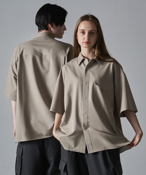 クレイル 半袖 シャツ M CLEL】Ring Snap Loose Short Sleeve Shirt/リングスナップ