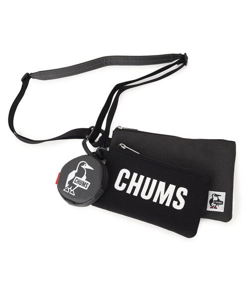 CHUMS(チャムス)の「CHUMS(チャムス) 3Pショルダーポーチ スウェットナイロン(ショルダーバッグ・レディース・ブラック系4/イエロー系4・00)」の1枚目の写真