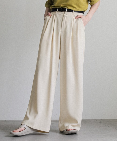 タックストレートパンツ（スラックス）｜select MOCA（セレクトモカ