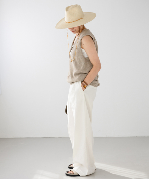 2023SS ドゥーズィエムクラス　Stretch twill タックパンツ STRETCH TWILL タックパンツ（スラックス）｜Deuxieme Classe