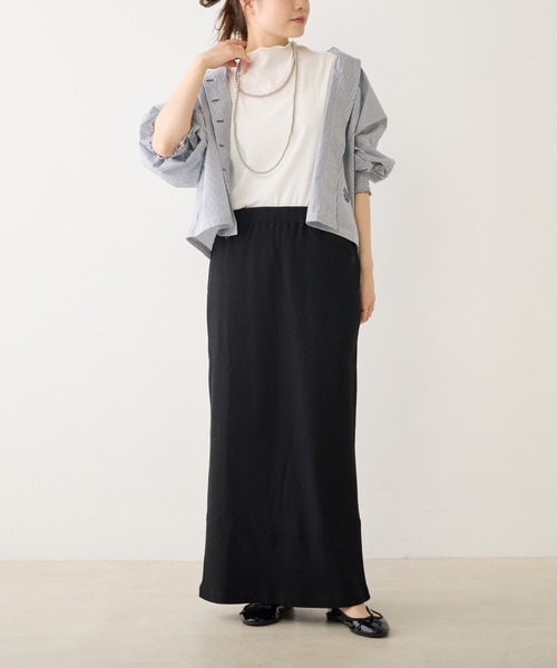 PUAL CE CIN（ピュアルセシン）の「リブナロースカート（スカート・レディース・ブラック/ブルー/ナチュラル/グリーン・FREE）」の16枚目の写真