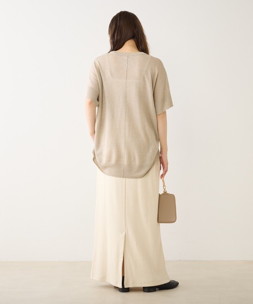 PUAL CE CIN（ピュアルセシン）の「リブナロースカート（スカート・レディース・ブラック/ブルー/ナチュラル/グリーン・FREE）」の9枚目の写真