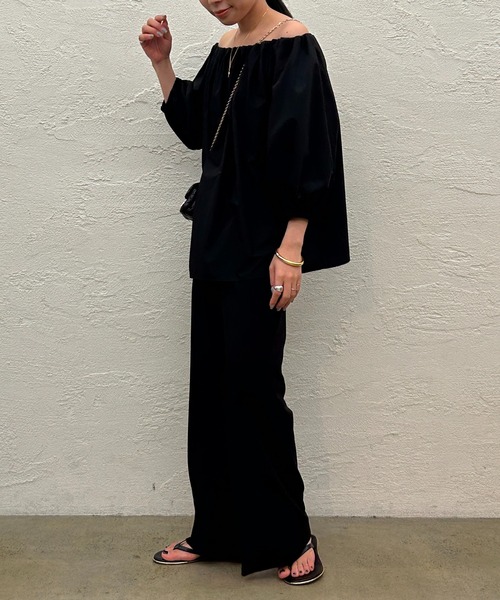 「LOUNGEDRESS」 7分袖ブラウス FREE ブラック レディース Loungedress 「LOUNGEDRESS」 7分袖ブラウス FREE ブラック