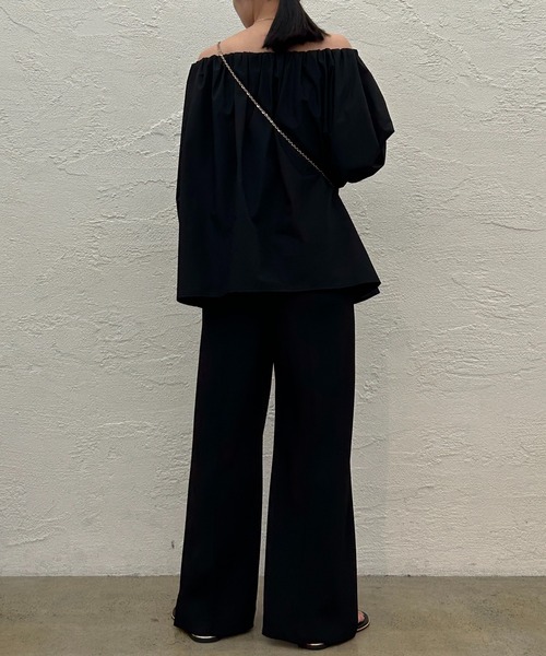 「LOUNGEDRESS」 7分袖ブラウス FREE ブラック レディース Loungedress 「LOUNGEDRESS」 7分袖ブラウス FREE ブラック