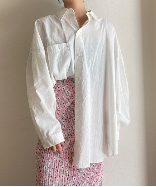 AMAIL(アマイル)の「Egg tart shirt(シャツ/ブラウス・レディース・ホワイト/ネイビー/イエロー・FREE)」の11枚目の写真