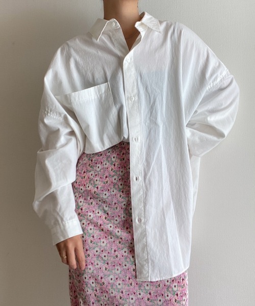 AMAIL(アマイル)の「Egg tart shirt(シャツ/ブラウス・レディース・ホワイト/ネイビー/イエロー・FREE)」の12枚目の写真