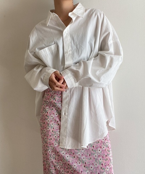 AMAIL(アマイル)の「Egg tart shirt(シャツ/ブラウス・レディース・ホワイト/ネイビー/イエロー・FREE)」の13枚目の写真