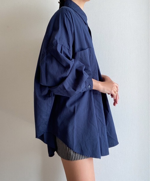 AMAIL(アマイル)の「Egg tart shirt(シャツ/ブラウス・レディース・ホワイト/ネイビー/イエロー・FREE)」の16枚目の写真