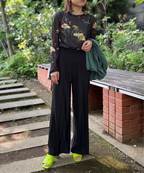 lami　プリーツパンツ 異素材切替サイドプリーツパンツ | outlet | axes femme online shop