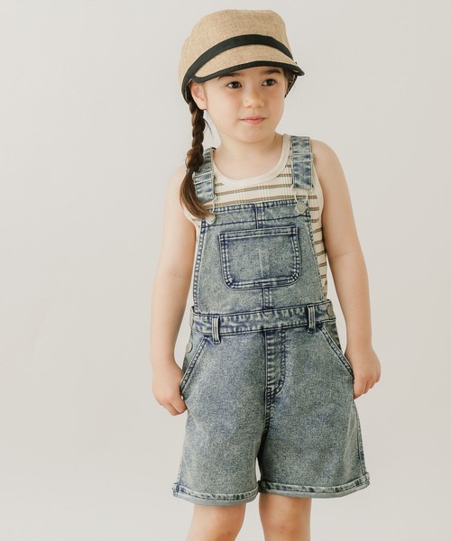 BAYFLOW（ベイフロー）の「[ストレッチ入りの軽量デニム]デニムサロペット（KIDS）（サロペット/オーバーオール・キッズ・スカイブルー・130cm/110cm/140cm/120cm）」の15枚目の写真