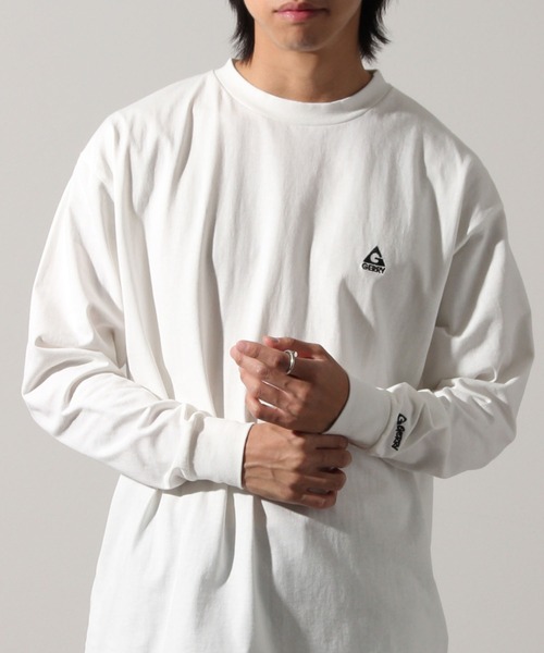 GERRY(ジェリー)の「【GERRY/ジェリー】ヘビーウェイト ワンポイントロゴ刺繍 ロングスリーブTシャツ(Tシャツ/カットソー・メンズ・グリーン/ブラック/ホワイト/アッシュグレー・L/M/LL)」の8枚目の写真