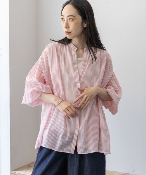 studio CLIP（スタディオクリップ）の「インドボイルギャザーブラウス