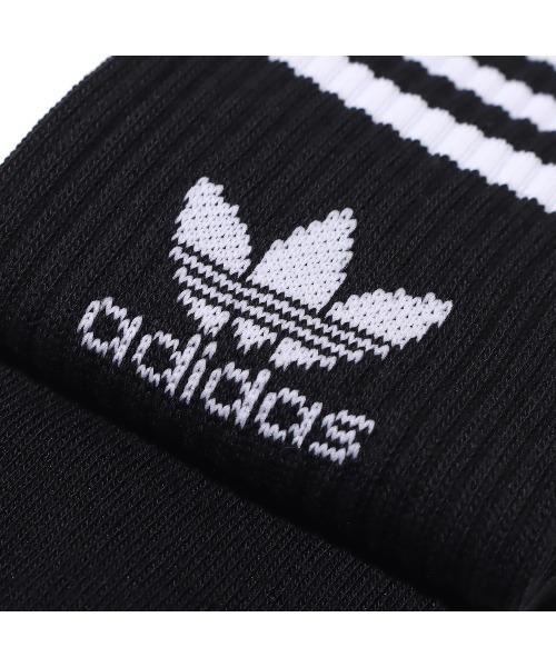 adidas(アディダス)の「adidas MID CUT CRW SCK / アディダス ミッド カット クルー ソックス(ソックス/靴下・メンズ・ブラック・M/S/L)」の7枚目の写真