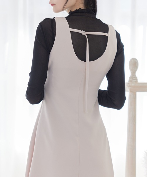 DearMyLoveMillor（ディアマイラブミラー）の「パールショルダージャンスカ（ワンピース・レディース・ベビーピンク/ブラック・MEDIUM/X-LARGE/XX-LARGE/LARGE）」の9枚目の写真