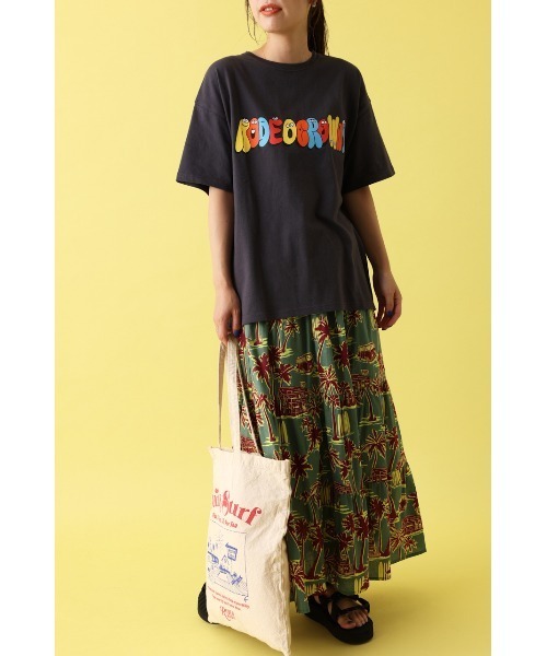 RODEO CROWNS WIDE BOWL(ロデオクラウンズワイドボウル)の「Ryu Ambe DAILY SURF Tシャツ(Tシャツ/カットソー・レディース・ホワイト/チャコールグレー/ライトブルー・LARGE/MEDIUM)」の9枚目の写真