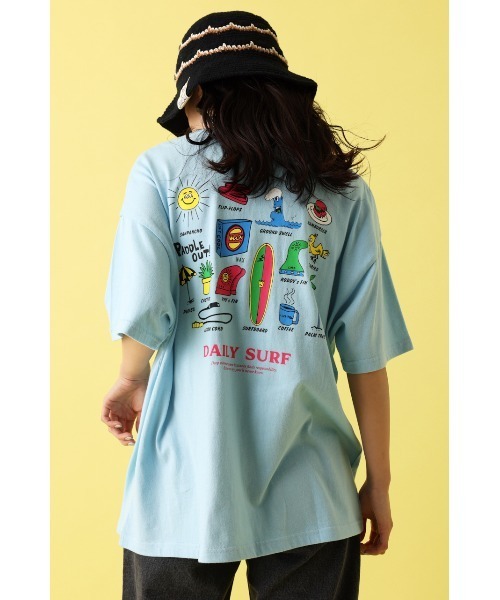 RODEO CROWNS WIDE BOWL(ロデオクラウンズワイドボウル)の「Ryu Ambe DAILY SURF Tシャツ(Tシャツ/カットソー・レディース・ホワイト/チャコールグレー/ライトブルー・LARGE/MEDIUM)」の20枚目の写真