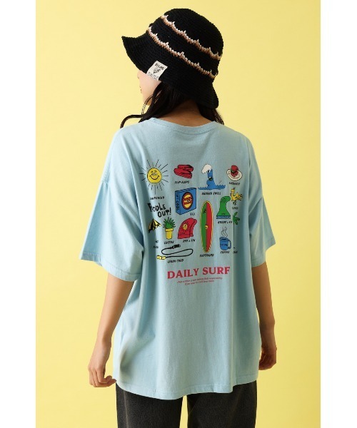 RODEO CROWNS WIDE BOWL(ロデオクラウンズワイドボウル)の「Ryu Ambe DAILY SURF Tシャツ(Tシャツ/カットソー・レディース・ホワイト/チャコールグレー/ライトブルー・LARGE/MEDIUM)」の21枚目の写真