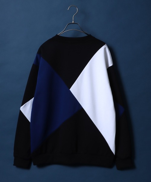 ANPAS（アンパス）の「Punch the dough Color Switching Design Oversized Sweatshirt/ポンチ 3色切り替え オーバーサイズ トレーナー スウェット（スウェット・メンズ・ブラック系その他/ブラック系その他2/ホワイト系その他2/ホワイト系その他・M/L）」の7枚目の写真