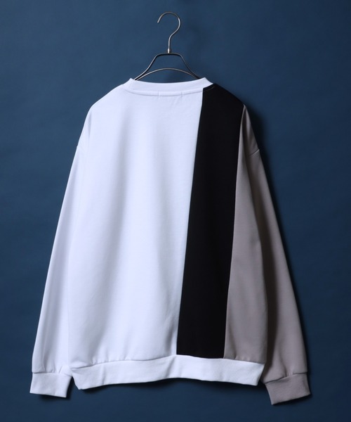 ANPAS（アンパス）の「Punch the dough Color Switching Design Oversized Sweatshirt/ポンチ 3色切り替え オーバーサイズ トレーナー スウェット（スウェット・メンズ・ブラック系その他/ブラック系その他2/ホワイト系その他2/ホワイト系その他・M/L）」の6枚目の写真